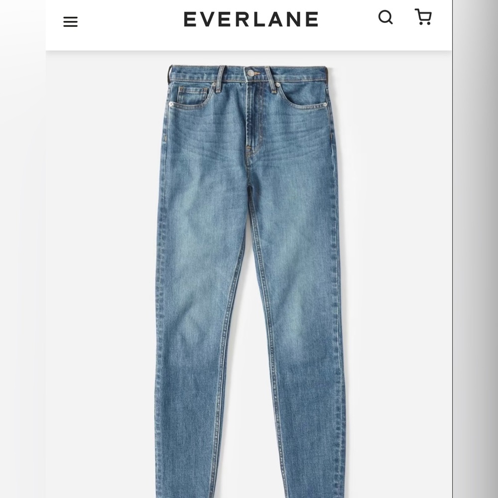 Everlane The High-Rise Skinny Jean in mid blue